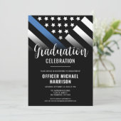 Politieagent Afstuderen Rechtshandhaving Kaart (Staand voorkant)