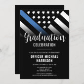 Politieagent Afstuderen Rechtshandhaving Kaart (Voorkant / Achterkant)