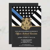 Politieagent Afstuderen Rechtshandhaving Kaart (Voorkant / Achterkant)