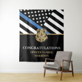 Politieagent Afstuderen Rechtshandhaving Wandkleed (In situ)