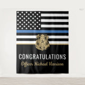 Politieagent Afstuderen Rechtshandhaving Wandkleed (Voorkant)