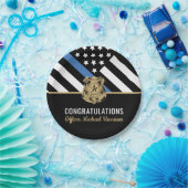 Politieagent — Afstuderen voor rechtshandhaving Papieren Bordje (Feest)