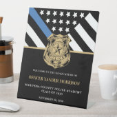 Politieagent Afstuderen wetshandhaving welkom Reclamebord Met Voetstuk (Insitu)