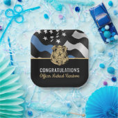 Politieagent Afstuderen Wetshandhavingsvlag Papieren Bordje (Feest)