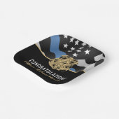 Politieagent Afstuderen Wetshandhavingsvlag Papieren Bordje (Gebogen)