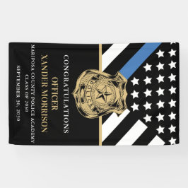 Politieagent Afstuderen Wetshandhavingsvlag Spandoek