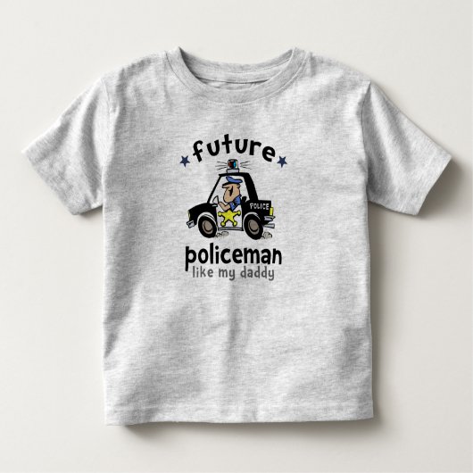Politieagent als papa kinder shirts (Voorkant)