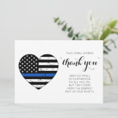 Politieagent American Flag Heart Law Enforcement Bedankkaart (Staand voorkant)