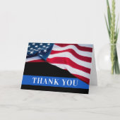 Politieagent Amerikaanse vlaggenstaatrechtshandhav Bedankkaart (Voorkant)
