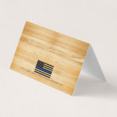 Politieagent Appreciation Blue Line Dank u Visitekaartje (Achterkant)