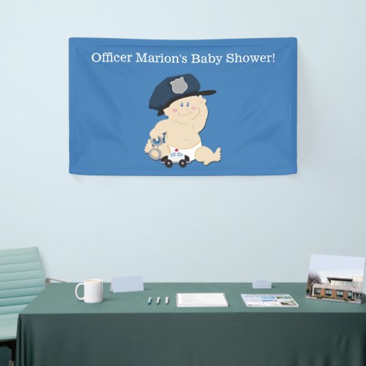 Politieagent Baby Cop Custom Banner (Beurs)