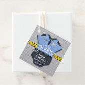 Politieagent Baby shower Bedankjes Labels (In situ)