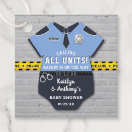 Politieagent Baby shower Bedankjes Labels