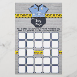 Politieagent Baby shower Bingo
