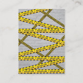 Politieagent Baby shower Diaper Raffle Ticket Informatiekaartje (Achterkant)