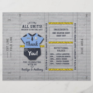 Politieagent Baby shower DIY Snoep Bar Wrapper