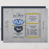 Politieagent Baby shower DIY Snoep Bar Wrapper (Voorkant / Achterkant)