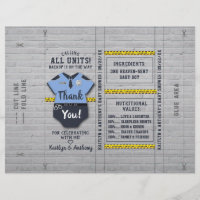 Politieagent Baby shower DIY Snoep Bar Wrapper