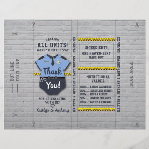 Politieagent Baby shower DIY Snoep Bar Wrapper