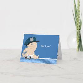 Politieagent Baby shower Gevouwen notitie Kaart