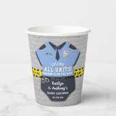 Politieagent Baby shower Papieren Bekers (Achterkant)
