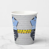 Politieagent Baby shower Papieren Bekers (Links)