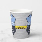 Politieagent Baby shower Papieren Bekers (Rechts)