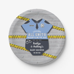 Politieagent Baby shower Papieren Bordje
