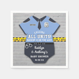 Politieagent Baby shower Servet
