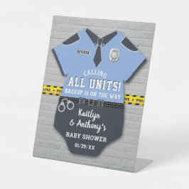 Politieagent Baby shower Welkom Reclamebord Met Voetstuk