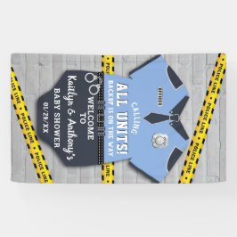 Politieagent Baby shower Welkom Spandoek