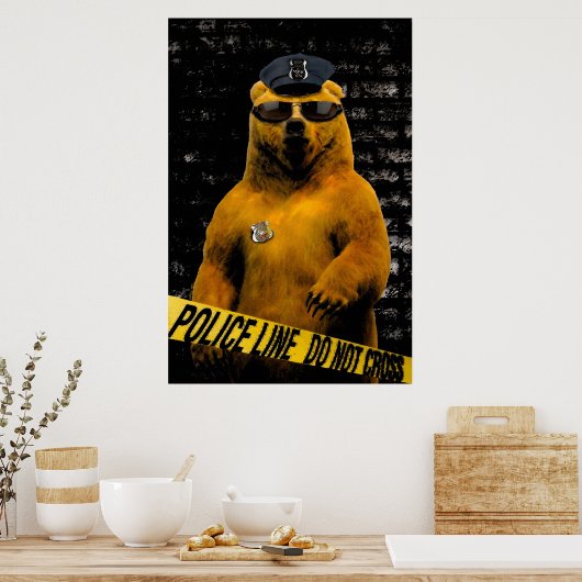 Politieagent Beer! Poster (Keuken)