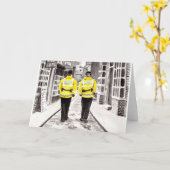 Politieagent Birthday Kaart (Gele Bloem)