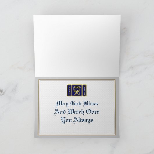 Politieagent Birthday Kaart (Binnen)