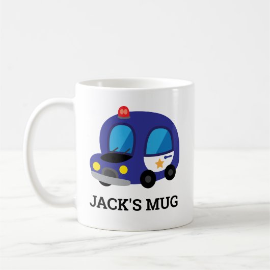 Politieagent Car Funny Policeman Gift Koffiemok (Links)