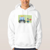 Politieagent cartoon Stop Sign Hoodie (Voorkant)