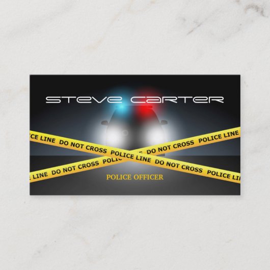 Politieagent Cop Policeman Criminalist Card Visitekaartje (Voorkant)