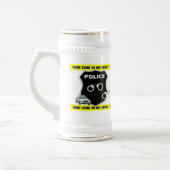 Politieagent Crime Scene Beer Stein Bierpul (Links)