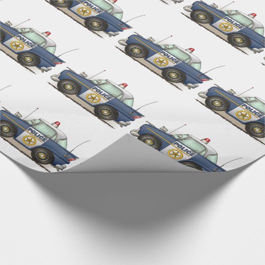 Politieagent crusier Cop auto Cadeaupapier (Hoek)