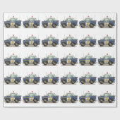 Politieagent crusier Cop auto Cadeaupapier (Vlak)