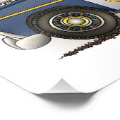 Politieagent crusier Cop auto Foto Afdruk (Hoek)