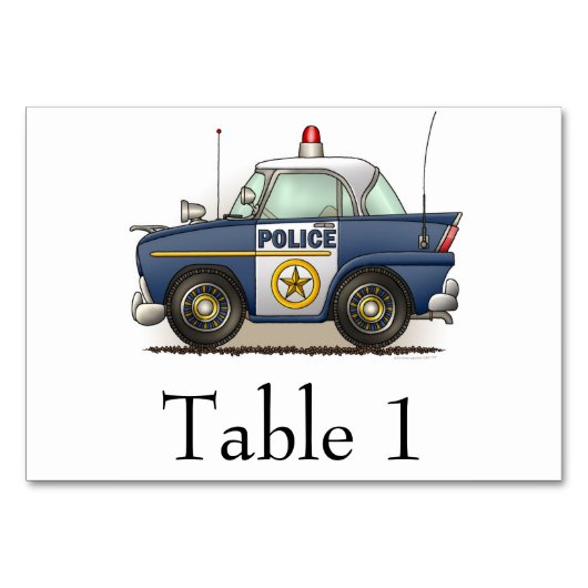 Politieagent crusier Cop auto Kaart (Achterkant)