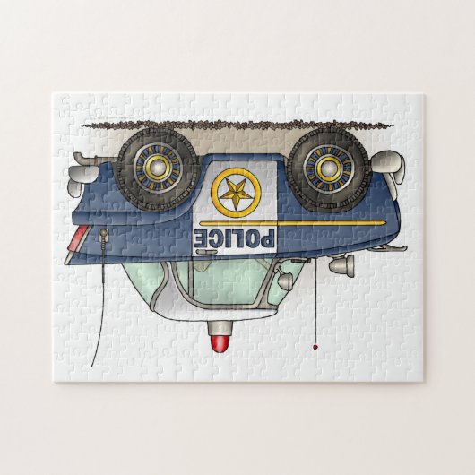 Politieagent crusier Cop auto Legpuzzel (Horizontaal)