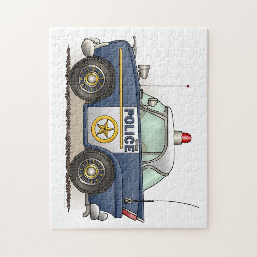 Politieagent crusier Cop auto Legpuzzel (Verticaal)