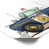 Politieagent crusier Cop auto Poster (Hoek)