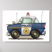 Politieagent crusier Cop auto Poster (Voorkant)