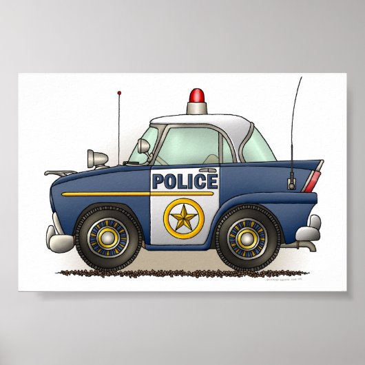 Politieagent crusier Cop auto Poster (Voorkant)