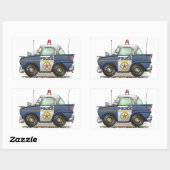 Politieagent crusier Cop auto Rechthoekige Sticker (Vel)