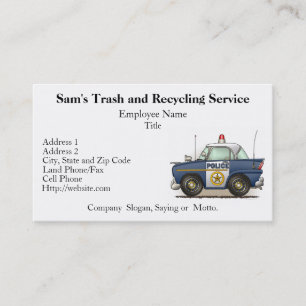 Politieagent crusier Cop auto Visitekaartje