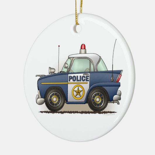 Politieagent crusier Cop Car Ornament (Links)